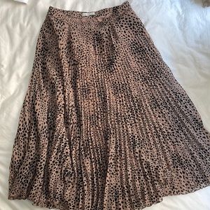 Abercrombie & Fitch Chiffon Pleated Midi Skirt